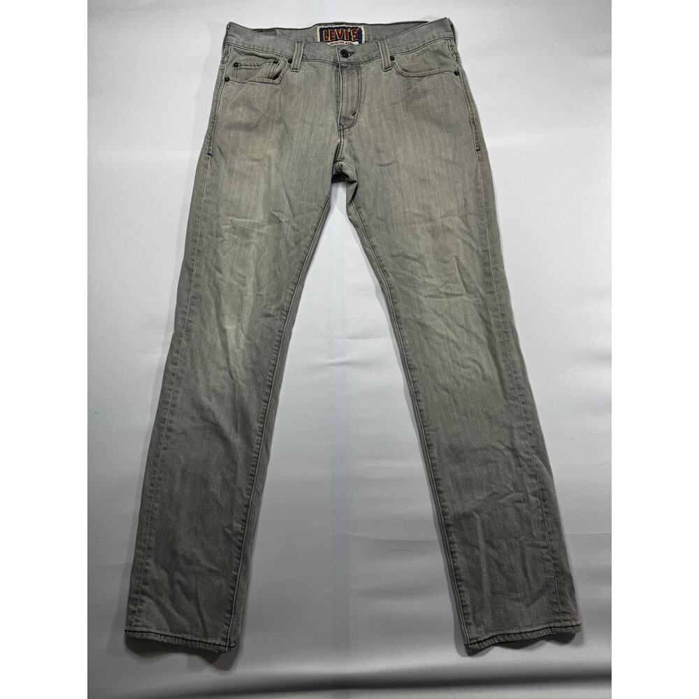 Levi's 511 Men's Slim Fit Skinny Gray Denim Jeans - Size 34x34 (34x34.5)